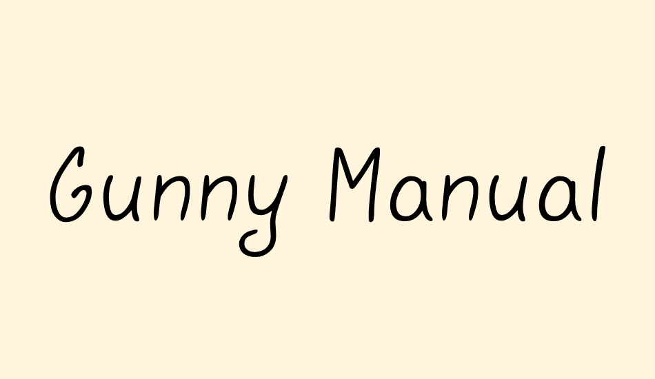 Gunny Manual Light font big