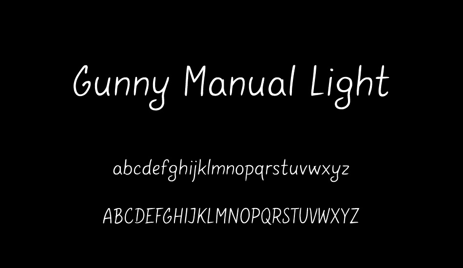 Gunny Manual Light font