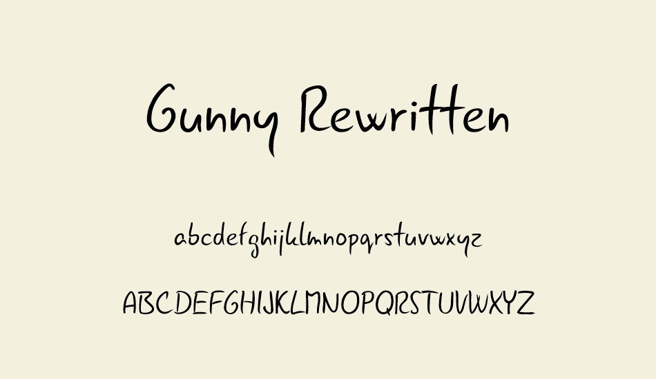 Gunny Rewritten font