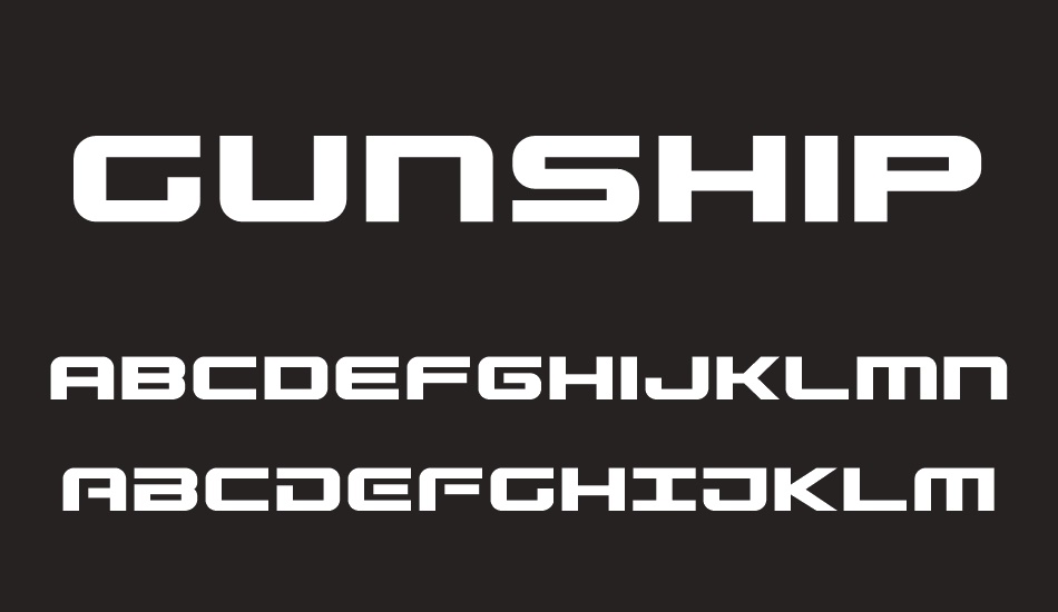 Gunship font