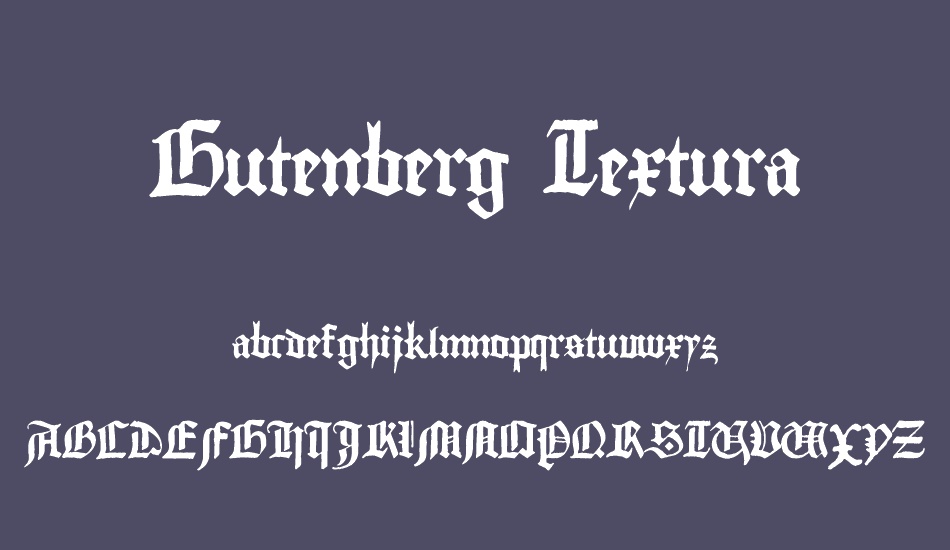 Gutenberg Textura font
