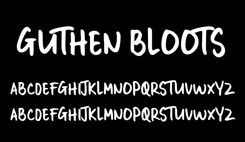 GUTHEN BLOOTS ALLCAPS font