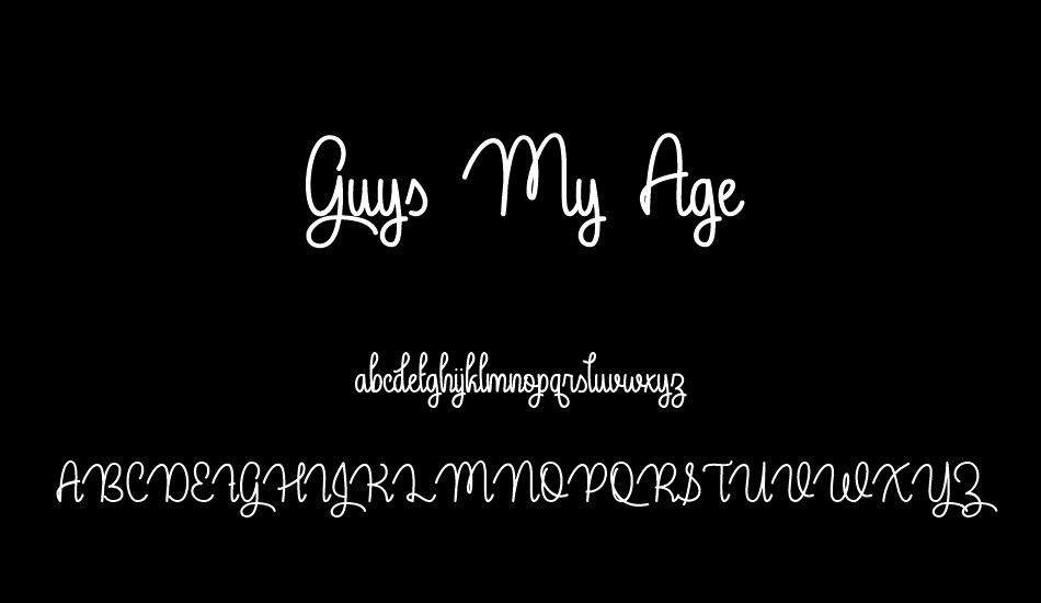 Guys My Age font
