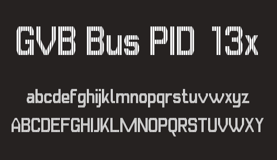 GVB Bus PID 13x8 font
