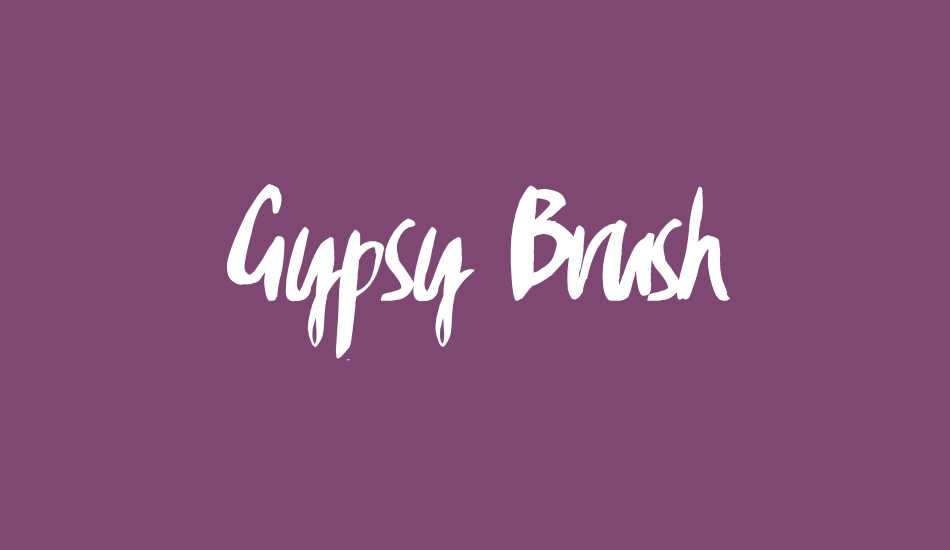 Gypsy Brush font big