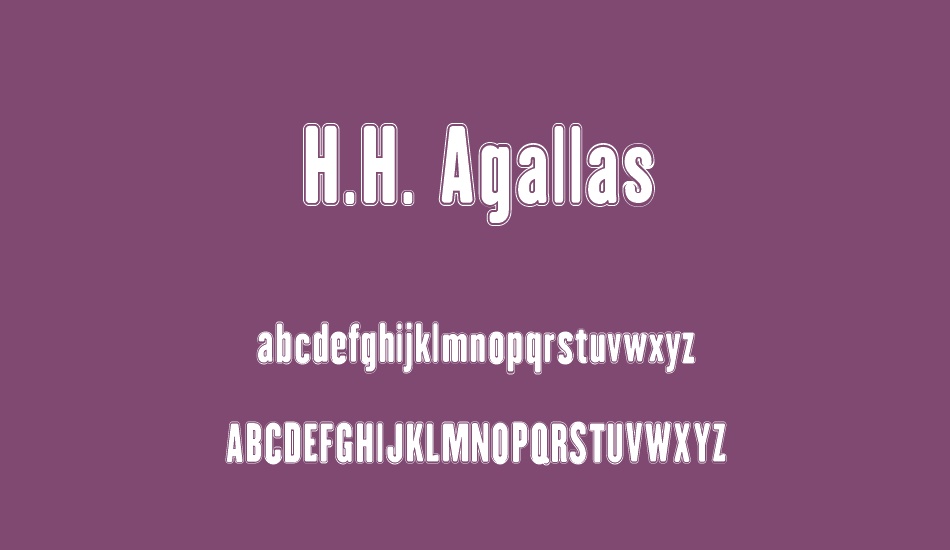 H.H. Agallas font