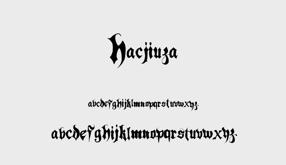 Hacjiuza font