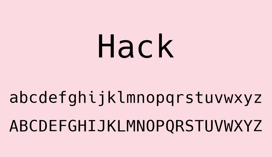 hack font