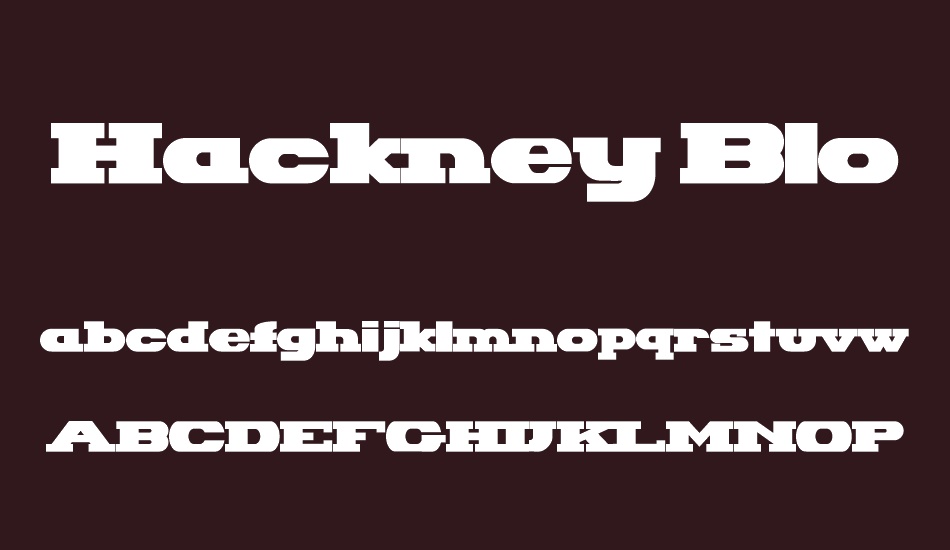 Hackney Block font