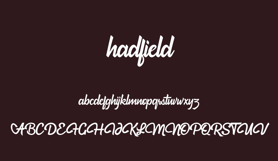 hadfield font
