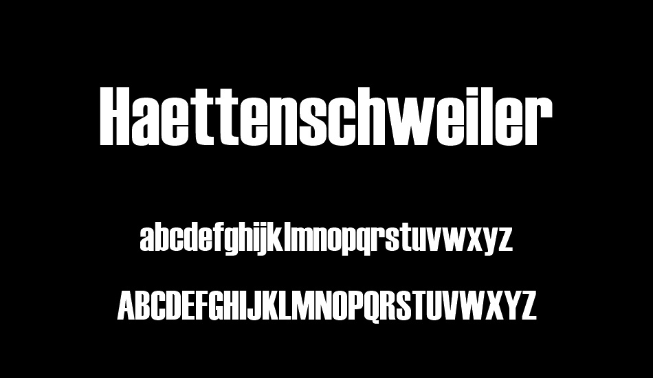 Haettenschweiler free font Haettenschweiler free font