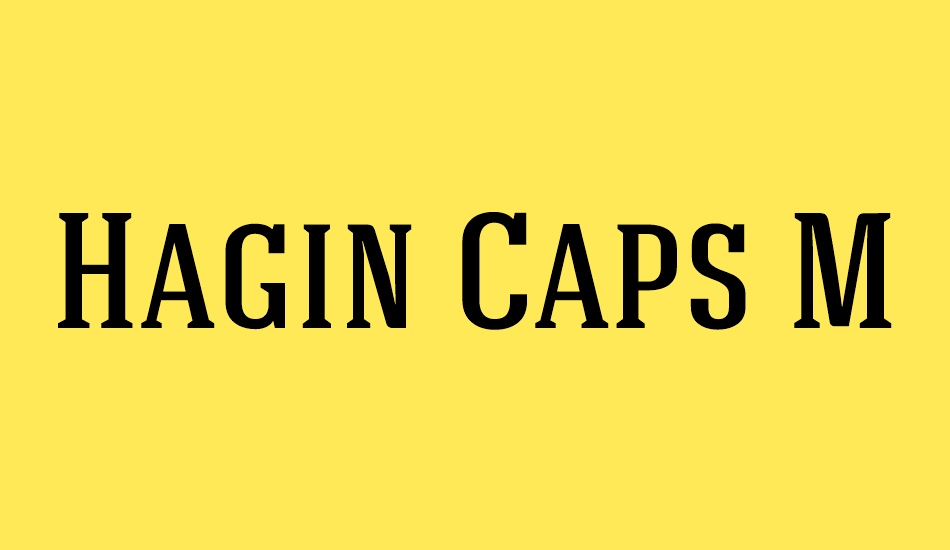 Hagin Caps Medium font big