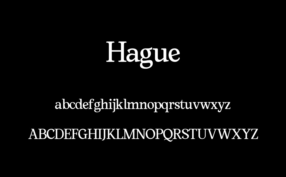 Hague font