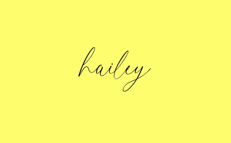 Hailey font big