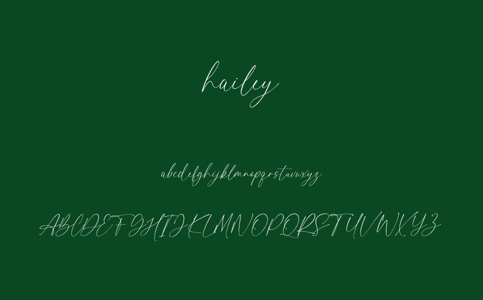 Hailey font