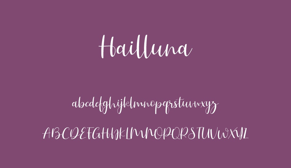 Hailluna font