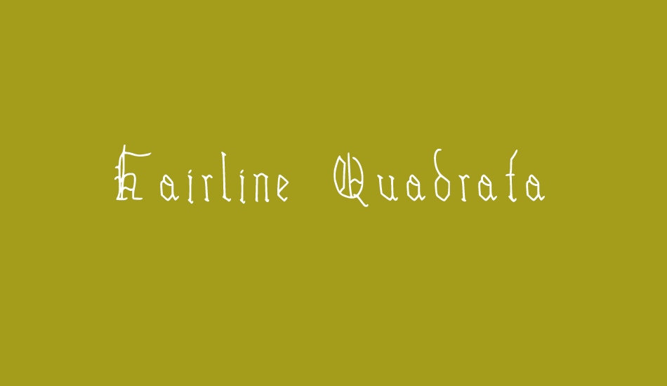 Hairline Quadrata font big