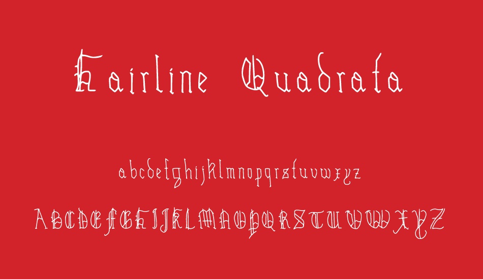Hairline Quadrata font