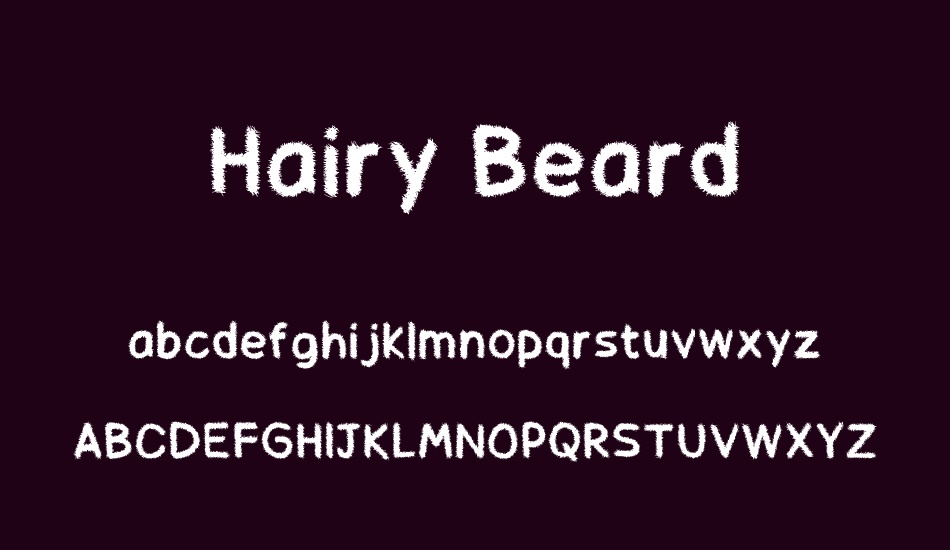 hairy-beard font