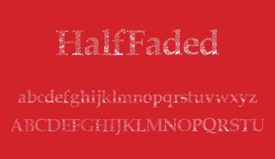 HalfFaded font