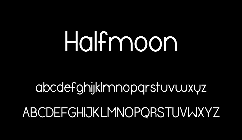 Halfmoon font