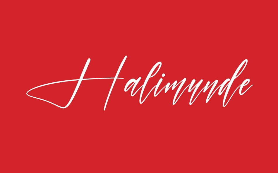 Halimunde Signature font big