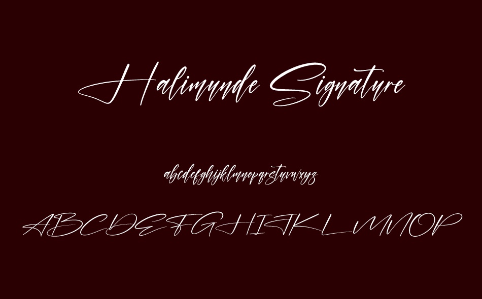 Halimunde Signature font