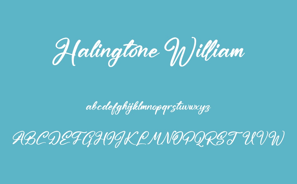 Halingtone William font