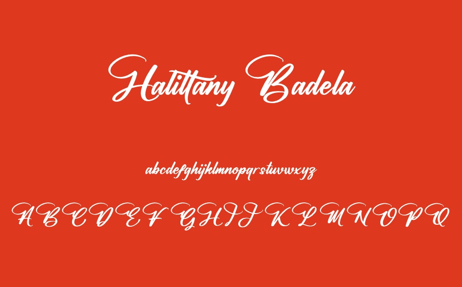 Halittany Badela font