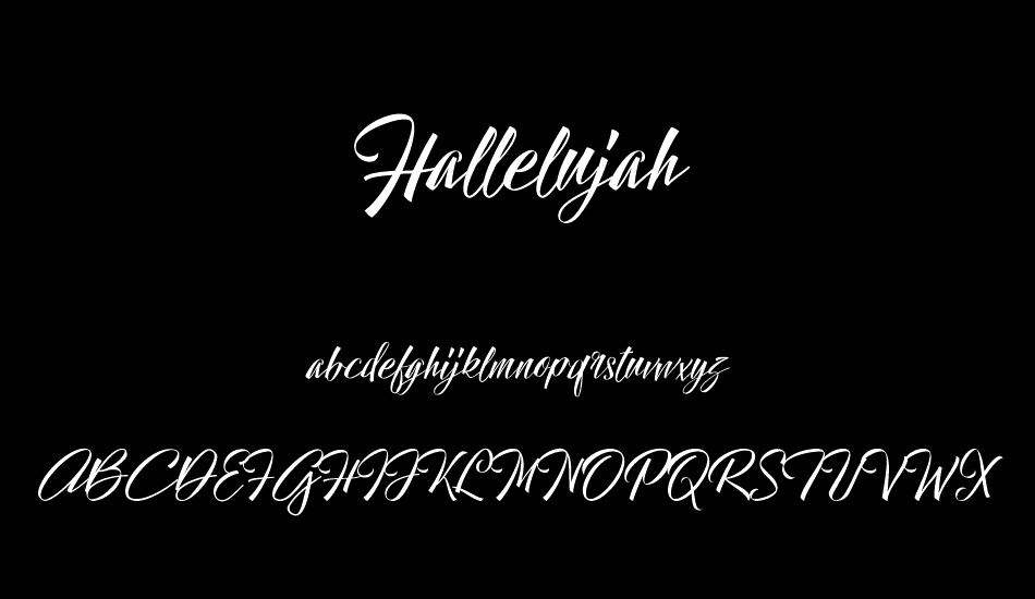 Hallelujah Regular font
