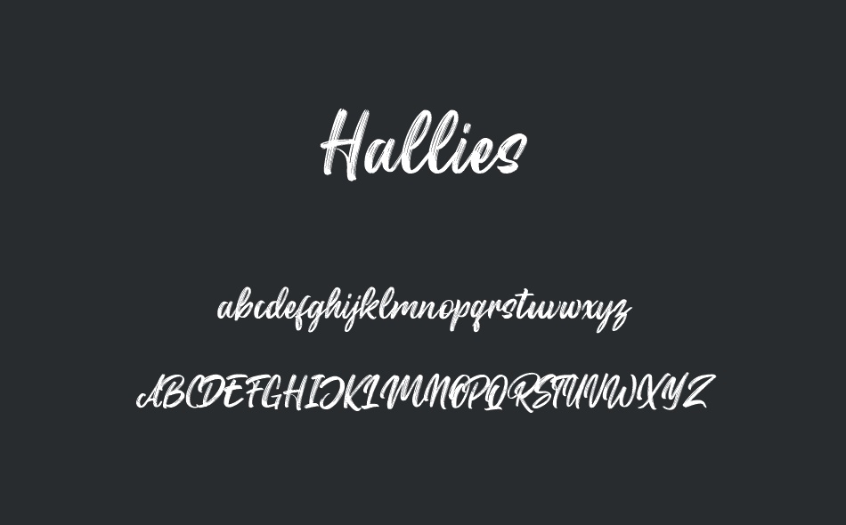 Hallies font