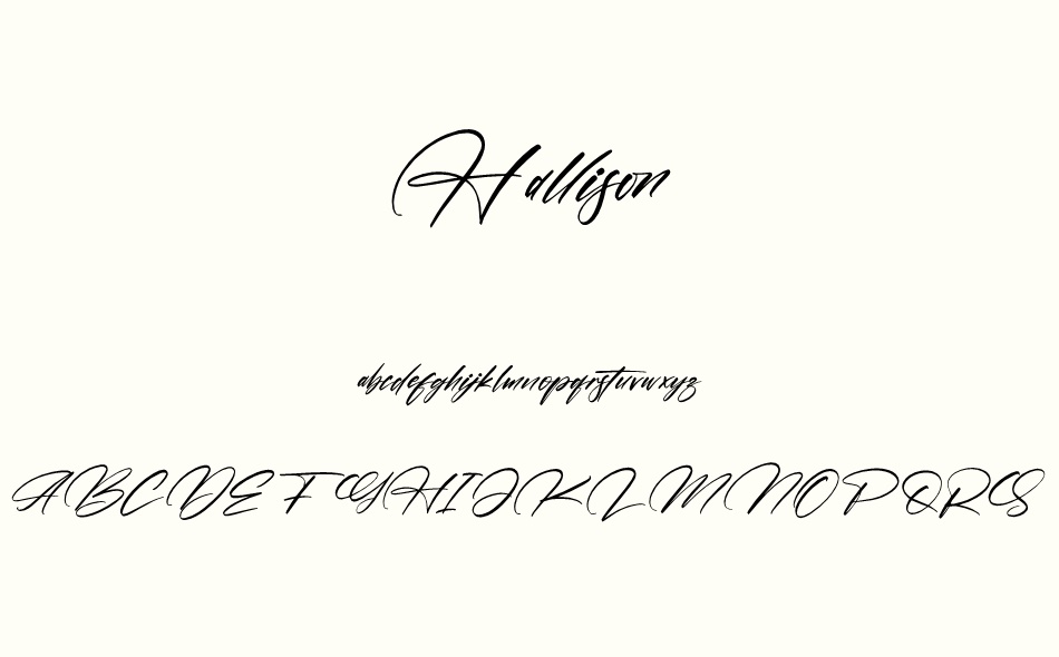 Hallison font