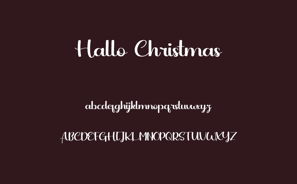 Hallo Christmas font