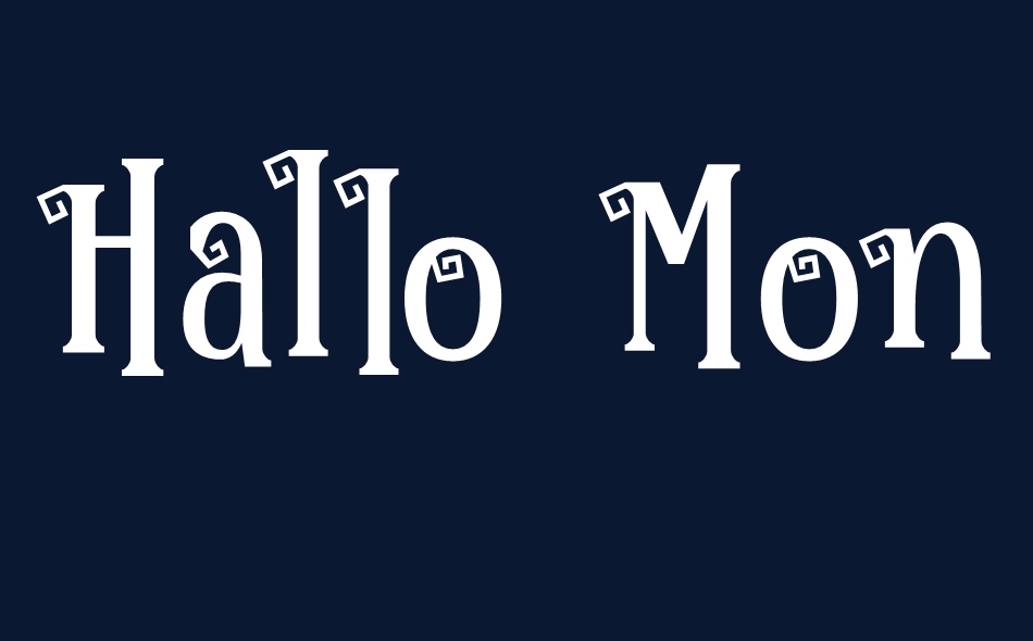 Hallo Monsta font big