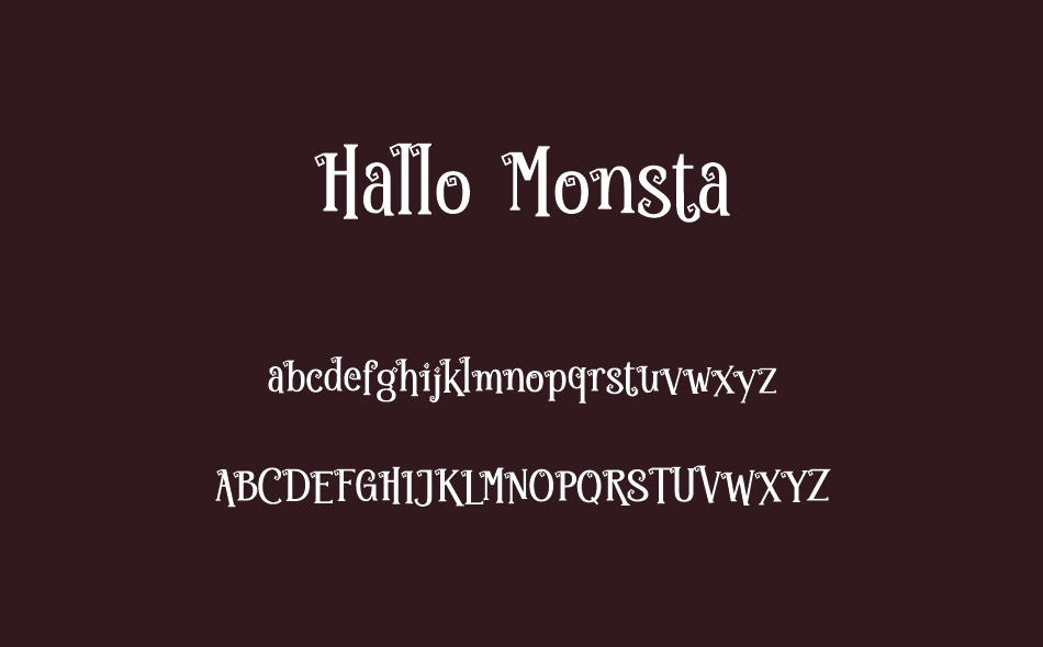 Hallo Monsta font