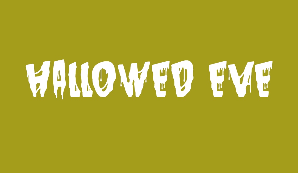 Hallowed Eve Sample font big