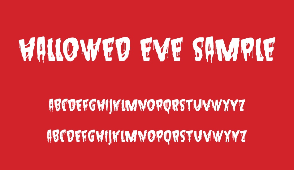 Hallowed Eve Sample font