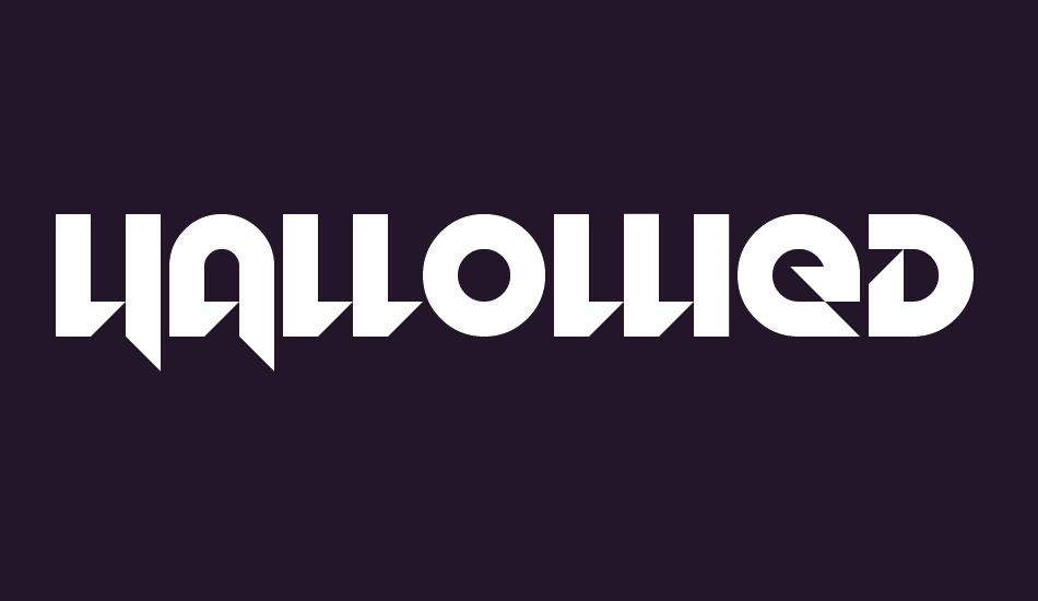 Hallowed Grad font big