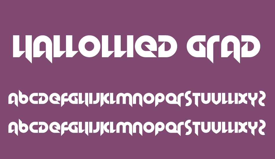 Hallowed Grad font