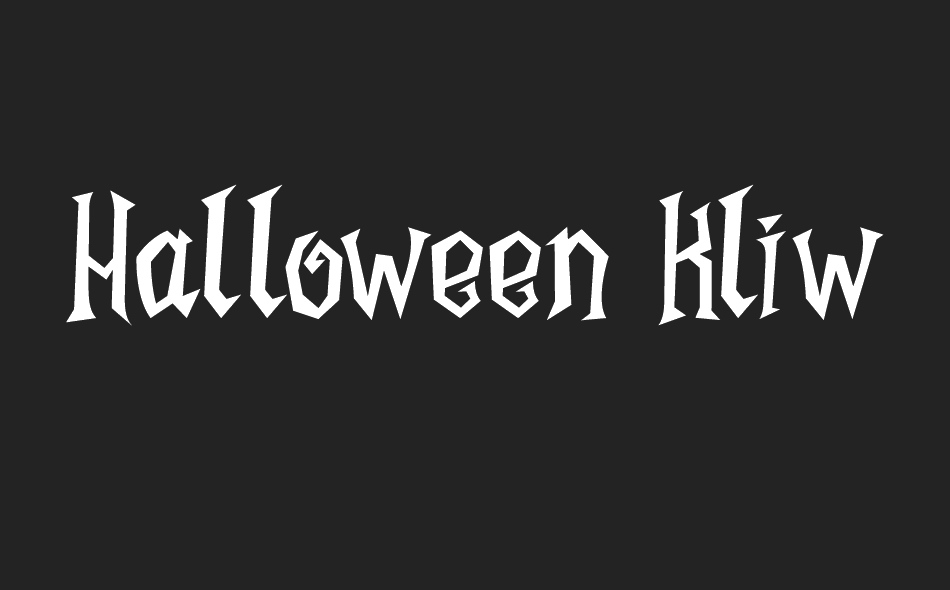 Halloween Kliwones font big