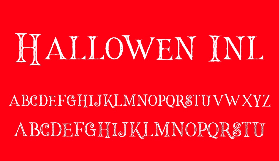 Hallowen Inline font