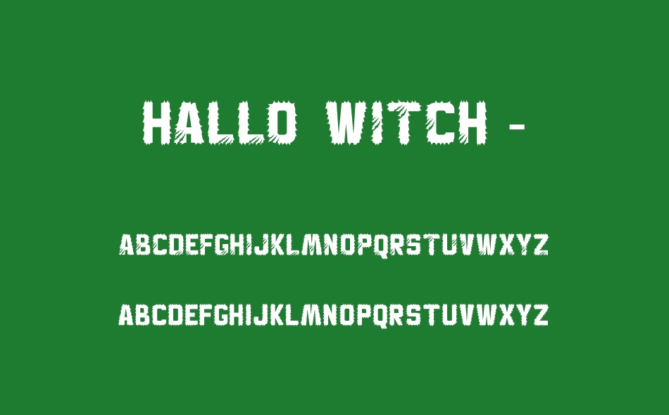 Hallo Witch font