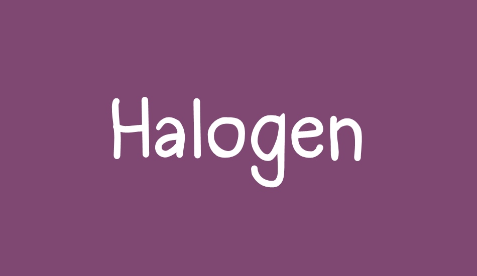 Halogen font big