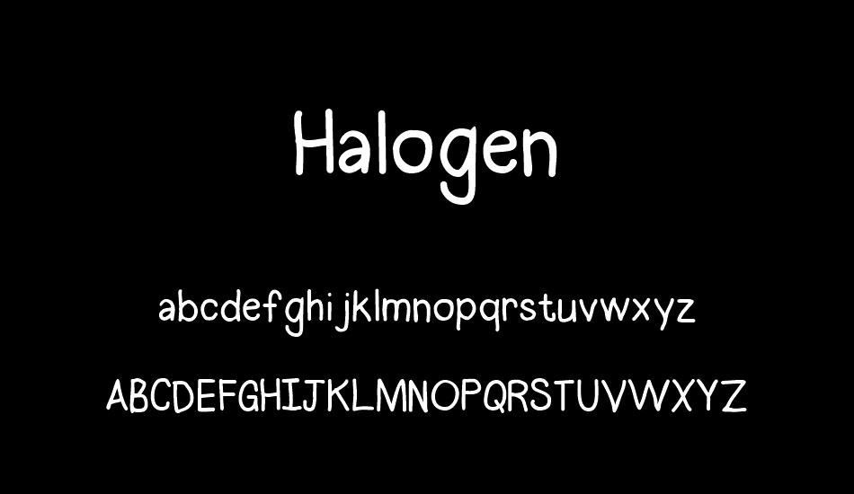 Halogen font