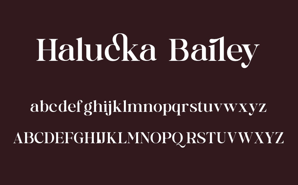 Halucka Bailey font