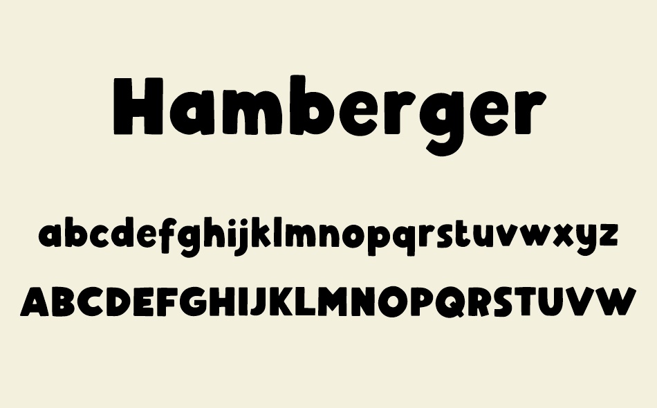 Hamberger font