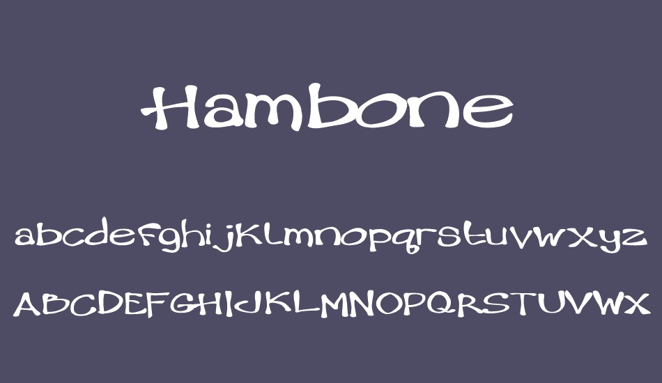 Hambone font
