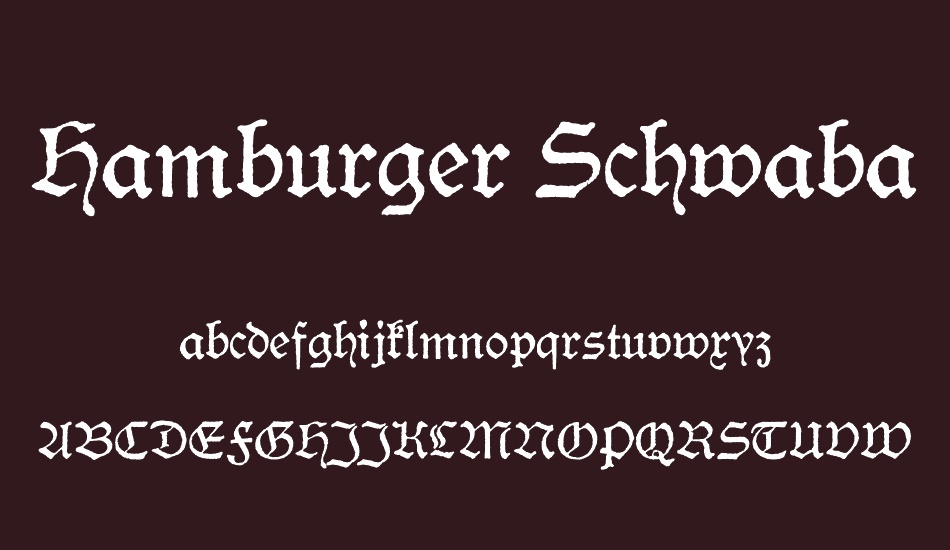 Hamburger Schwabacher Druckrauh font