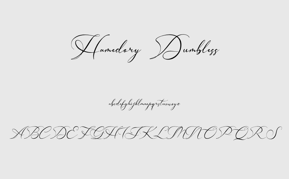 Hamedory Dumbless font