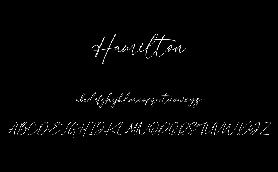 Hamilton font